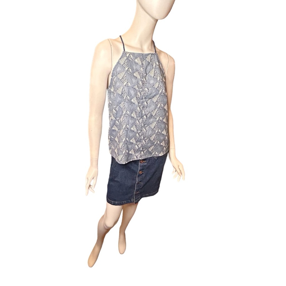 NEW Doe & Rae Blue Halter Top Medium
